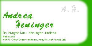 andrea heninger business card